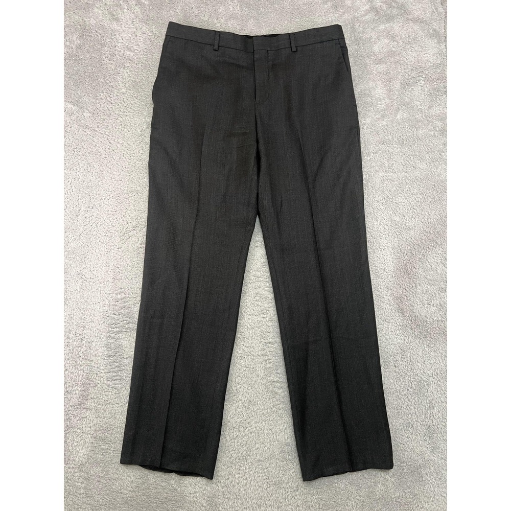 Express Pants Mens 37x33 (Tag 36x32) Gray Producer Wool Blend Dress